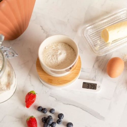 Balance De Cuisine Dynamo - Dom466 - Plateau Bambou - Sans Pile Ni Chargement - Max. 5 Kg