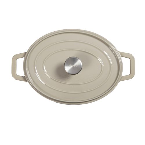 Cocotte Ovale En Fonte 29cm Beige - Mep129g