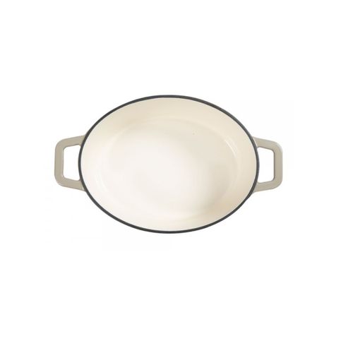 Cocotte Ovale En Fonte 29cm Beige - Mep129g