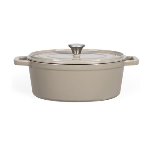 Cocotte Ovale En Fonte 29cm Beige - Mep129g