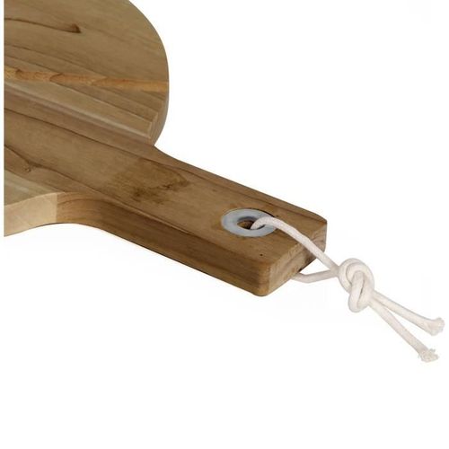 Set à Pizza - Mes158 - Bois Acacia - 30x45cm - 1 Roulette à Pizza - Poignée Avec Trou De Suspension