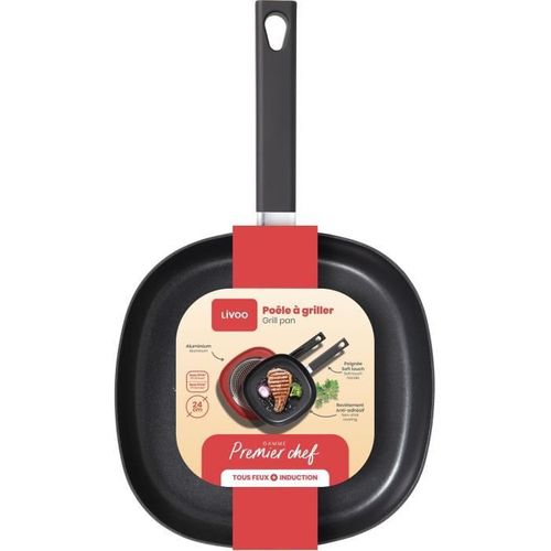 Poêle Grill 24x24cm Aluminium - Mep152