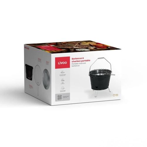 Barbecue à Charbon 27cm Noir - Doc327n