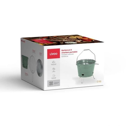 Barbecue à Charbon 27cm Vert - Doc327v