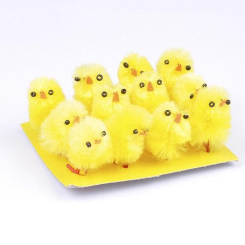 Lot De 12 Poussins "piou Piou" 2cm Jaune