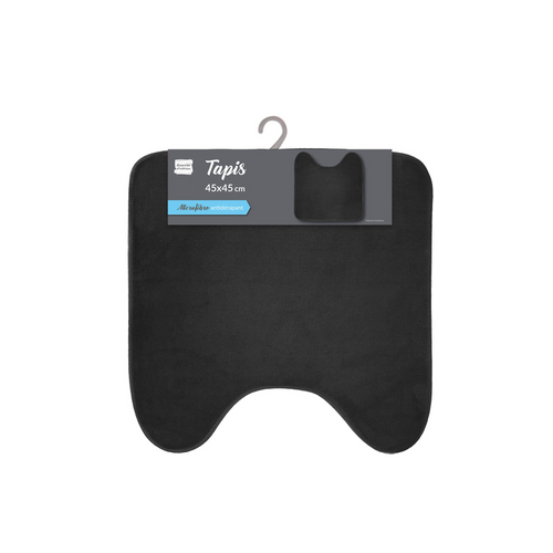 Tapis Contour Wc "vitamine Ii" 45x45cm Noir