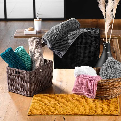 Tapis De Bain Microfibre "sweety" 45x75cm Anthracite
