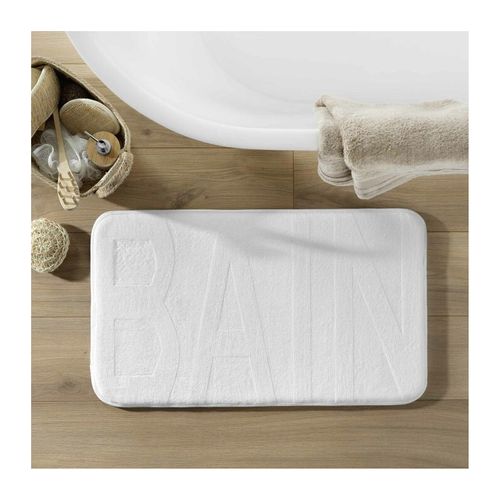 Tapis De Bain Microfibre "relief" 45x75cm Blanc