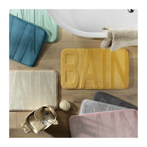 Tapis De Bain Microfibre "relief" 45x75cm Blanc