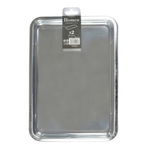 Lot De 2 Plateaux De Présentation "noza" 35cm Argent