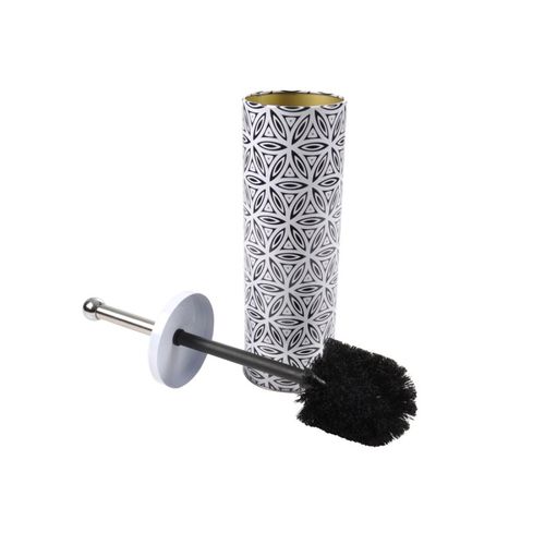 Brosse Wc Imprimée "graphic Jungle" 37cm Noir