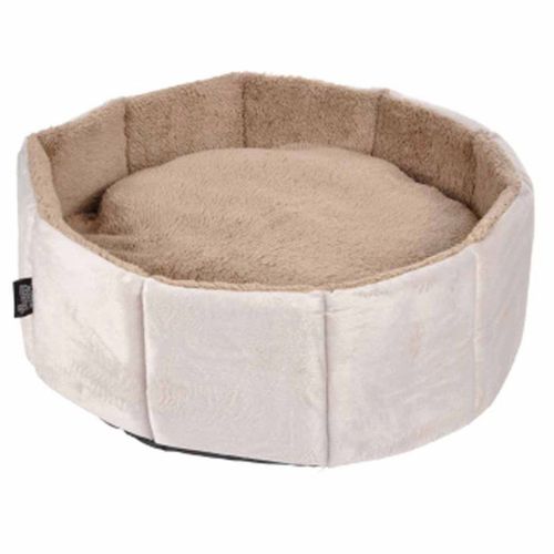 Panier Rond Pour Chat "sweet Cat" 48cm Écru