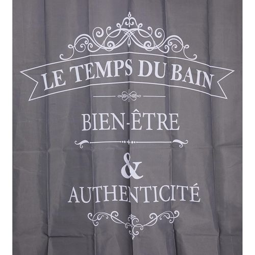 Rideau De Douche "vintage" 180x200cm Anthracite