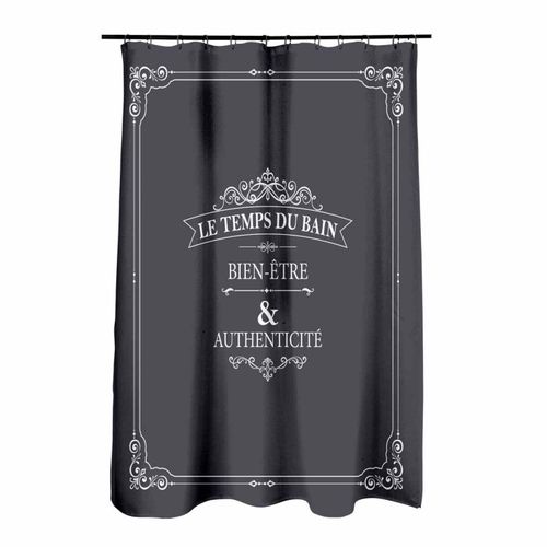 Rideau De Douche "vintage" 180x200cm Anthracite