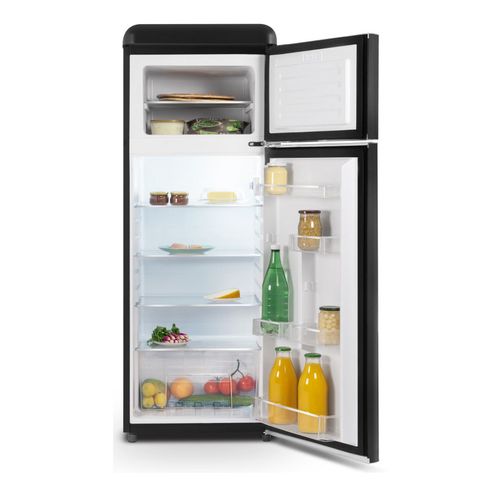 Réfrigérateur Congélateur 2 Portes 206l Froid Statique  54.5cm E - Noir - Scdd 208 Vb