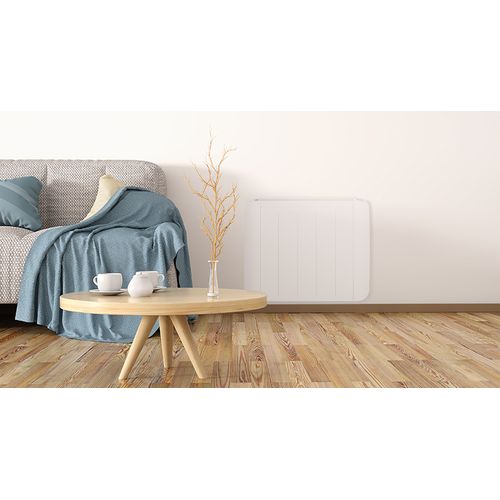 Thecof1500n - Radiateur Fonte - Inertie Sèche - 1500w - Ecran Lcd - 3 Programmes - Blanc