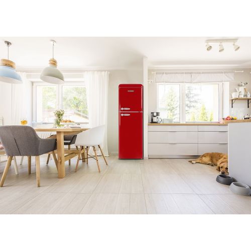 Réfrigérateur 2 Portes - Scdd309vr -  302l (227+75) - Rouge