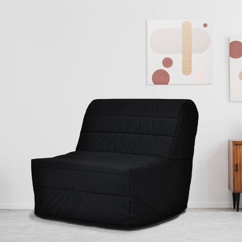 Banquette-lit BZ 90 EMELYNE II tissu noir