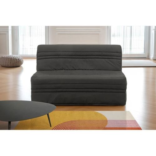 Banquette BZ Joe - Tissu Gris Anthracite - 3 Places - L 143 X P 97 Cm - Couchage 140 X 190 Cm