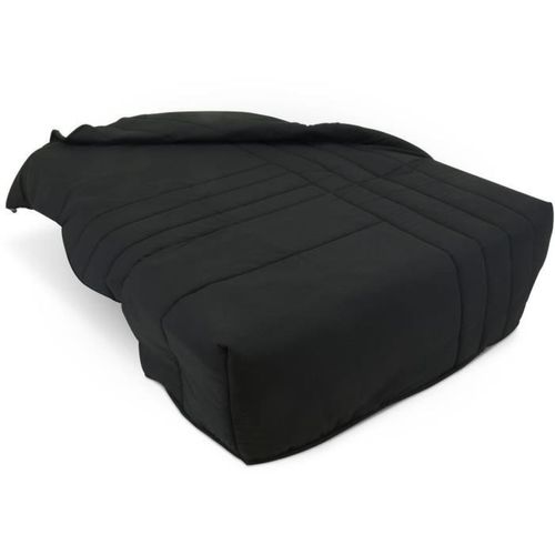 Banquette BZ - 2 Places - Tissu Anthracite - 143 X 106 X 92 Cm - Matelas Bultex - Becci