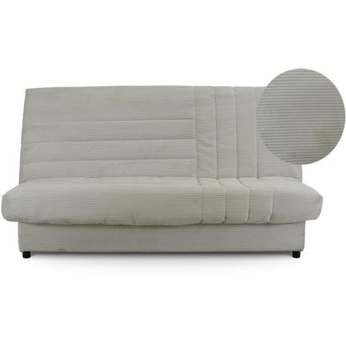 Clic-clac - Beija  - 3 Places - Velours Côtelé Beige - 130 X 190 X13 Cm