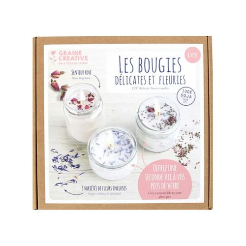 Kit Diy De Bougies Fleuries - Créez Vos Propres Bougies Aromatiques