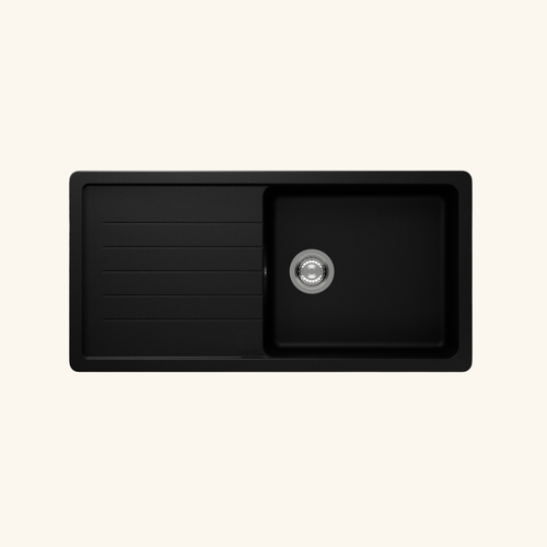 Évier Granit Noir Luisina Boheme 1 Grand Bac 1 Égouttoir