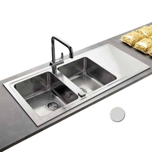 Évier Inox Mini Structure Luisina Fagotto 2 Bacs 1 Égouttoir