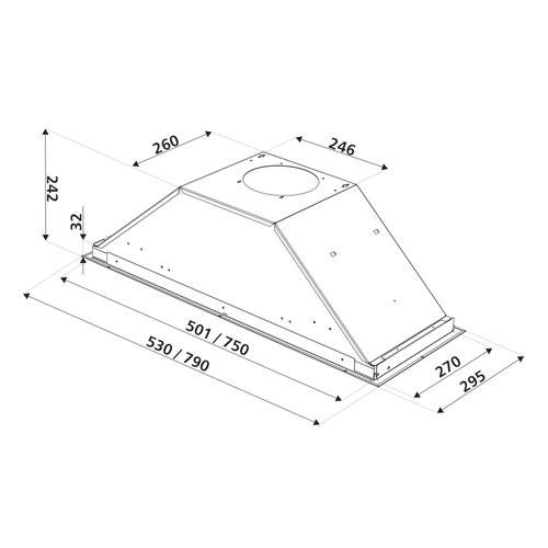 Hotte Cuisine Silverline Encastrable Atria Inox 79 Cm