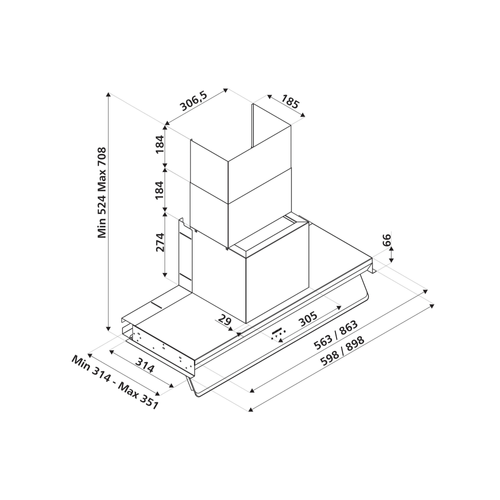 Hotte Cuisine Silverline Encastrable Celeno Inox 60 Cm