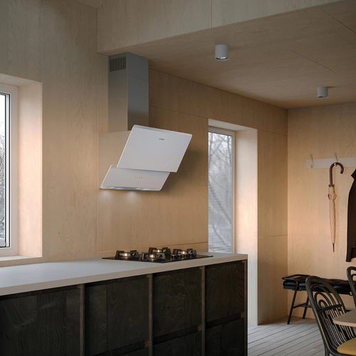 Hotte Cuisine Murale Silverline Faro Blanc 60 Cm