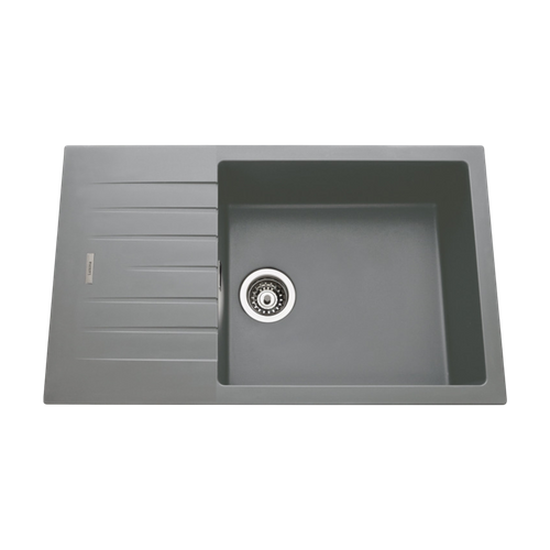 Évier Granit Gris Albey 1 Grand Bac - 1 Petit Égouttoir