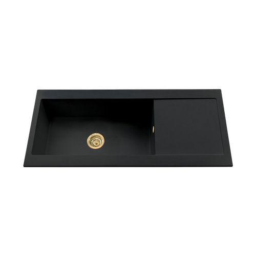 Kit Bonde Et Trop Plein Doré Yuna Pour Vidage 1 Bac Évier Granit