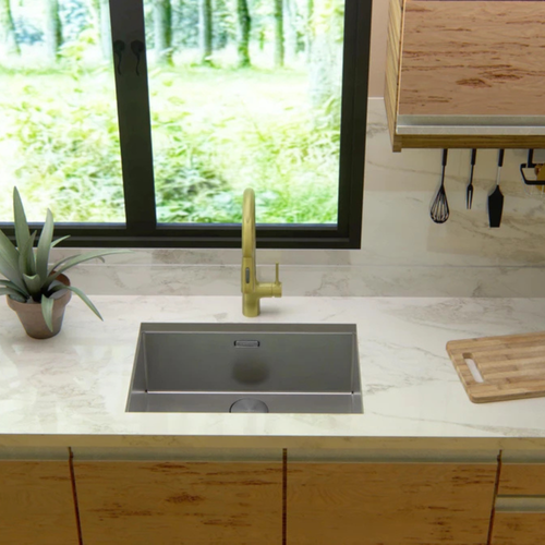 Évier Sous-plan Inox Platinium Luisina Legato 1 Bac 660x440 - Cache Bonde Inclus