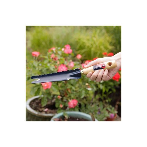 Couteau Désherbeur Affûté Dentelé Avec Manche En Hêtre