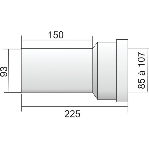Pipe Droite Wc Femelle Droite D 93mm X L 225mm - Regiplast - Ma93