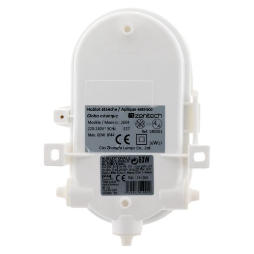 Hublot Ovale Extérieur 5w Ip44 + Ampoule LED - Zenitech