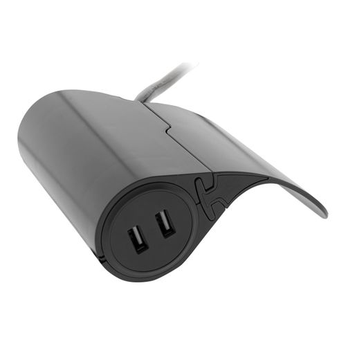 Multiprise Schuko + 2 USB à - Gris - Thomson