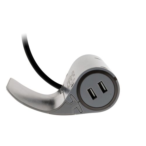 Multiprise Schuko + 2 USB à - Gris - Thomson