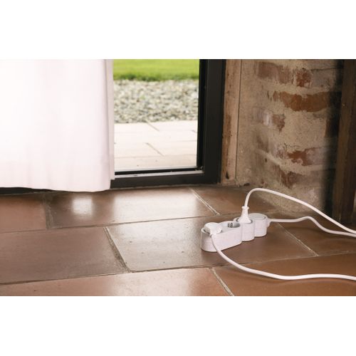 Bloc Multiprise Home Green 3 Prises 2p+t - Blanc - Zenitech