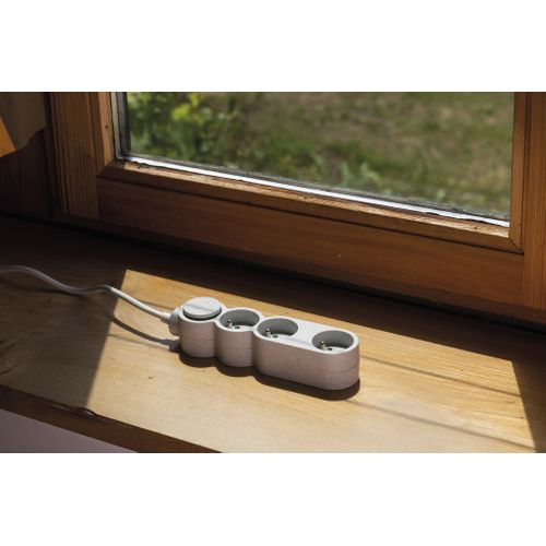 Bloc Multiprise Home Green 3 Prises 2p+t - Blanc - Zenitech