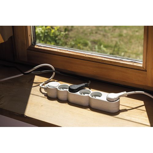 Bloc Multiprise Home Green 5 Prises 2p+t - Blanc - Zenitech