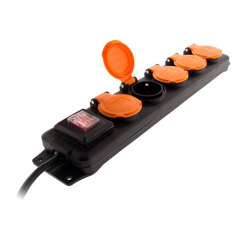 Multiprise Étanche Ip44 5x16a 2p+t + Clapets + Interrupteur - Zenitech