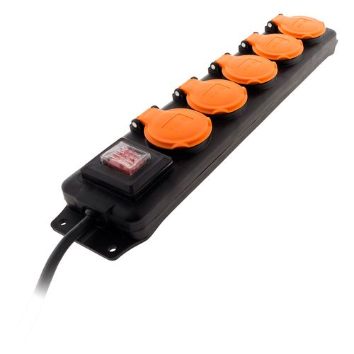 Multiprise Étanche Ip44 5x16a 2p+t + Clapets + Interrupteur - Zenitech