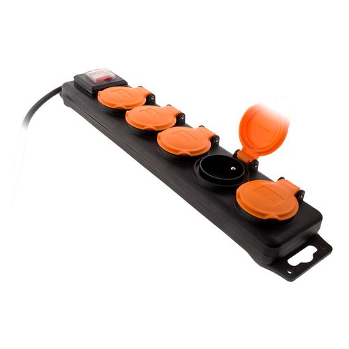 Multiprise Étanche Ip44 5x16a 2p+t + Clapets + Interrupteur - Zenitech