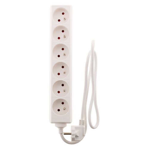 Bloc Multiprise 6 Prises 2p+t 16a Blanc - Zenitech