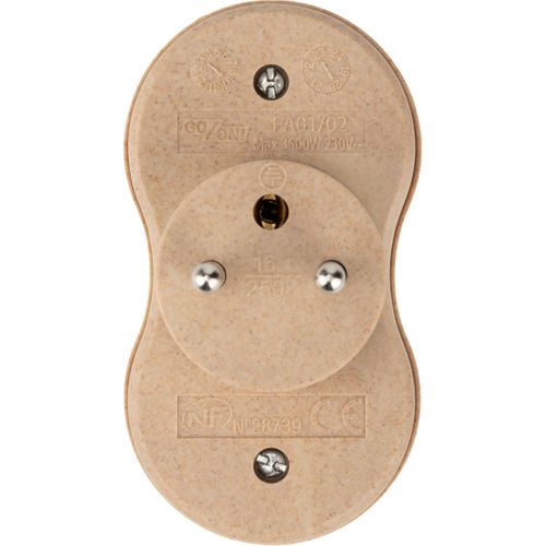 Biplite Recyclée Éco-conçue - 2x16a - Beige - Zenitech