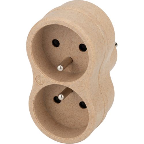 Biplite Recyclée Éco-conçue - 2x16a - Beige - Zenitech