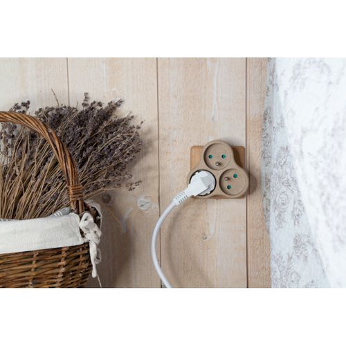 Triplite Recyclée Éco-conçue - 3x16a - Beige - Zenitech