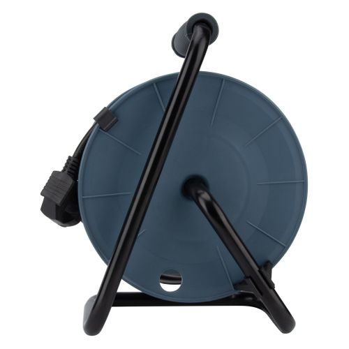 Enrouleur Compact 3 Prises + 2 USB C/a 12m - Gris - Zenitech